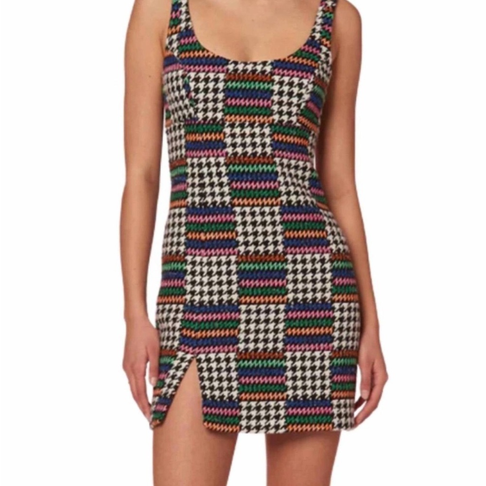 Multicolor Houndstooth Women's Dress